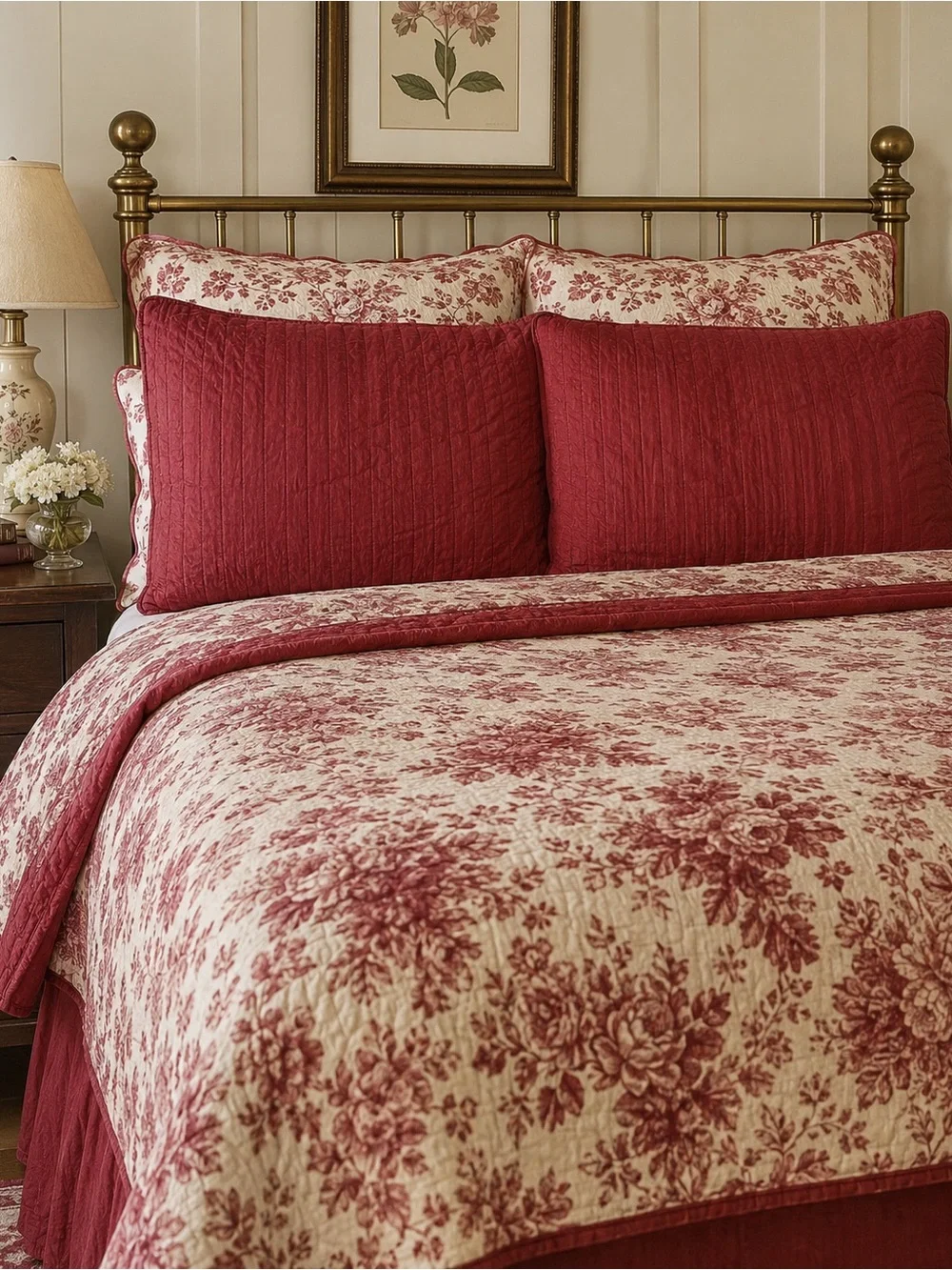 Pottery Barn Hanna Standard Shams Set of 2 Burgundy Linen Cotton New in Package
